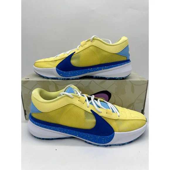 Nike | Shoes | Nike Zoom Freak 5 Mens Size 4 Yellow Blue